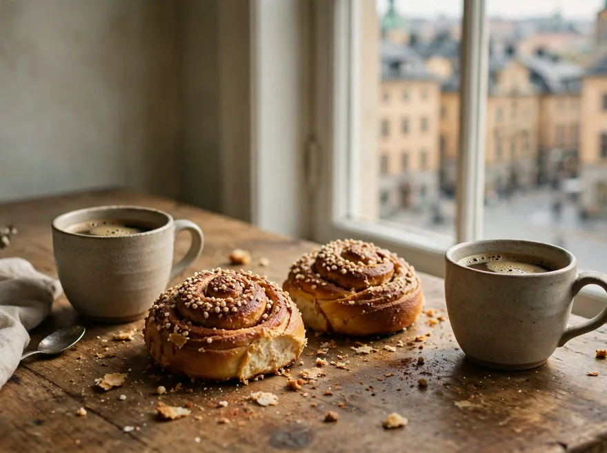 Время для fika - иллюстрация